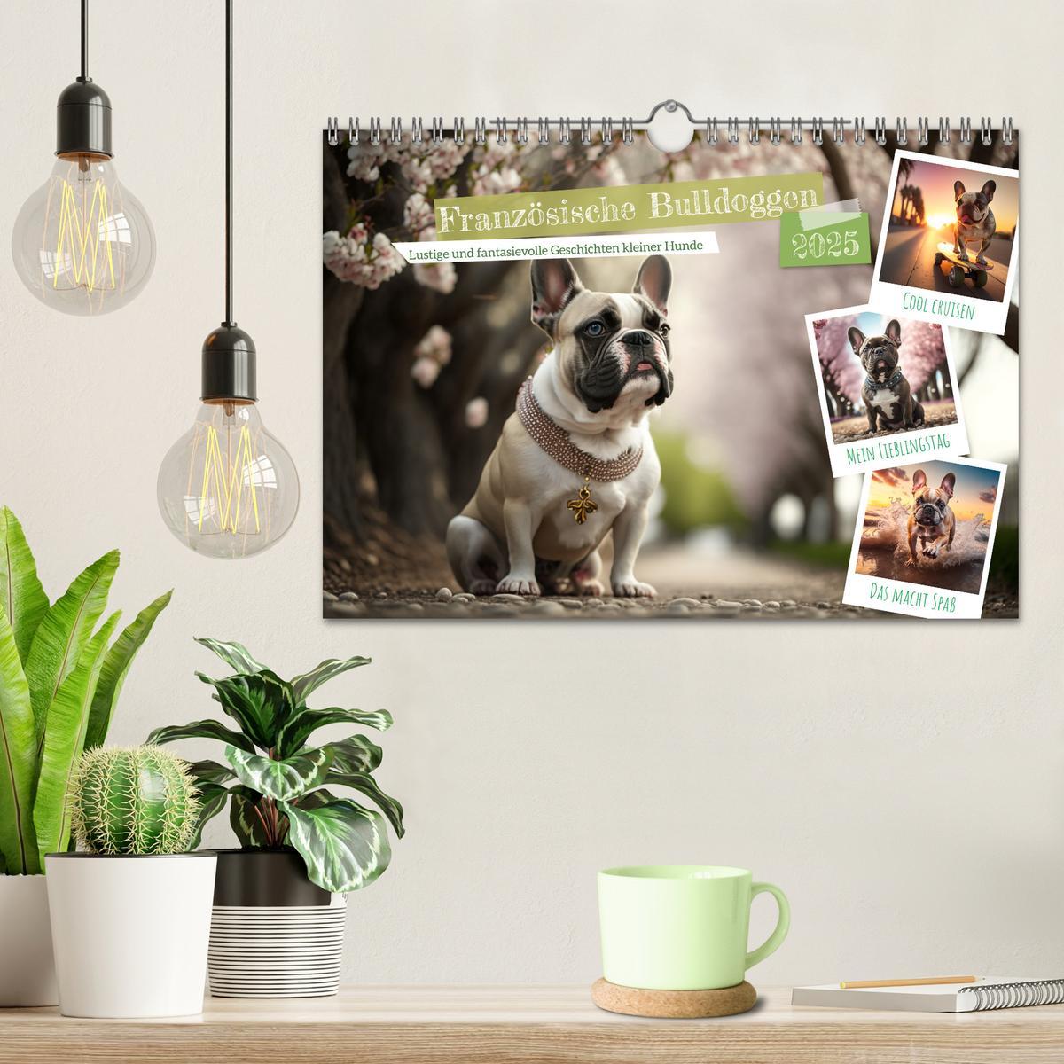 Bild: 9783383869181 | Französische Bulldoggen (Wandkalender 2025 DIN A4 quer), CALVENDO...