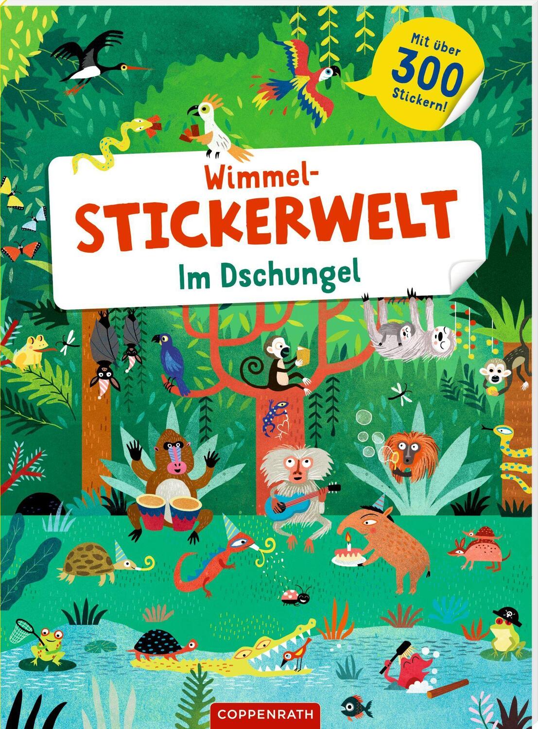 Cover: 9783649672104 | Wimmel-Stickerwelt - Im Dschungel | Mit über 300 Stickern | Buch