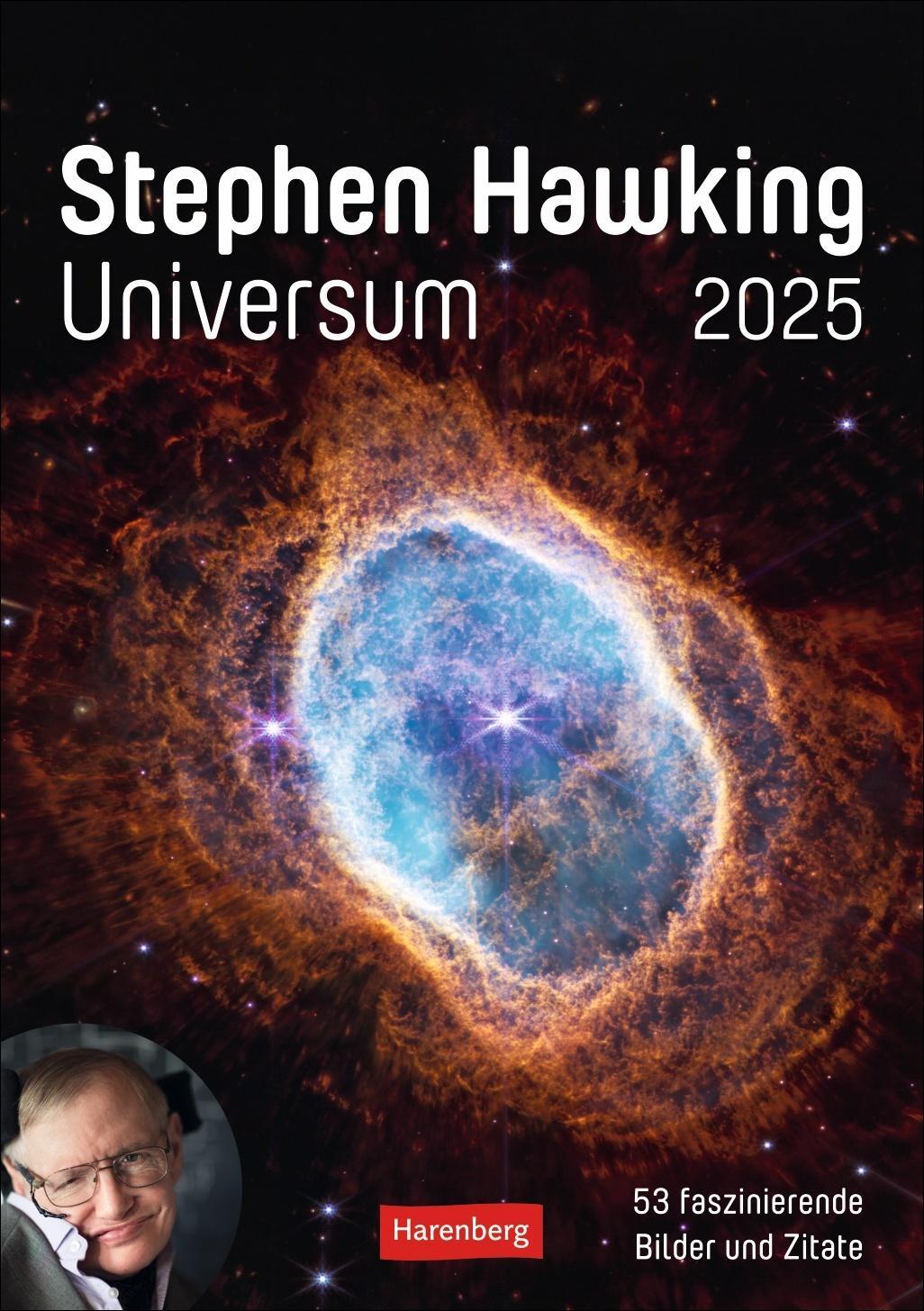 Cover: 9783840034787 | Stephen Hawking - Universum Wochenplaner 2025 - 53 faszinierende...