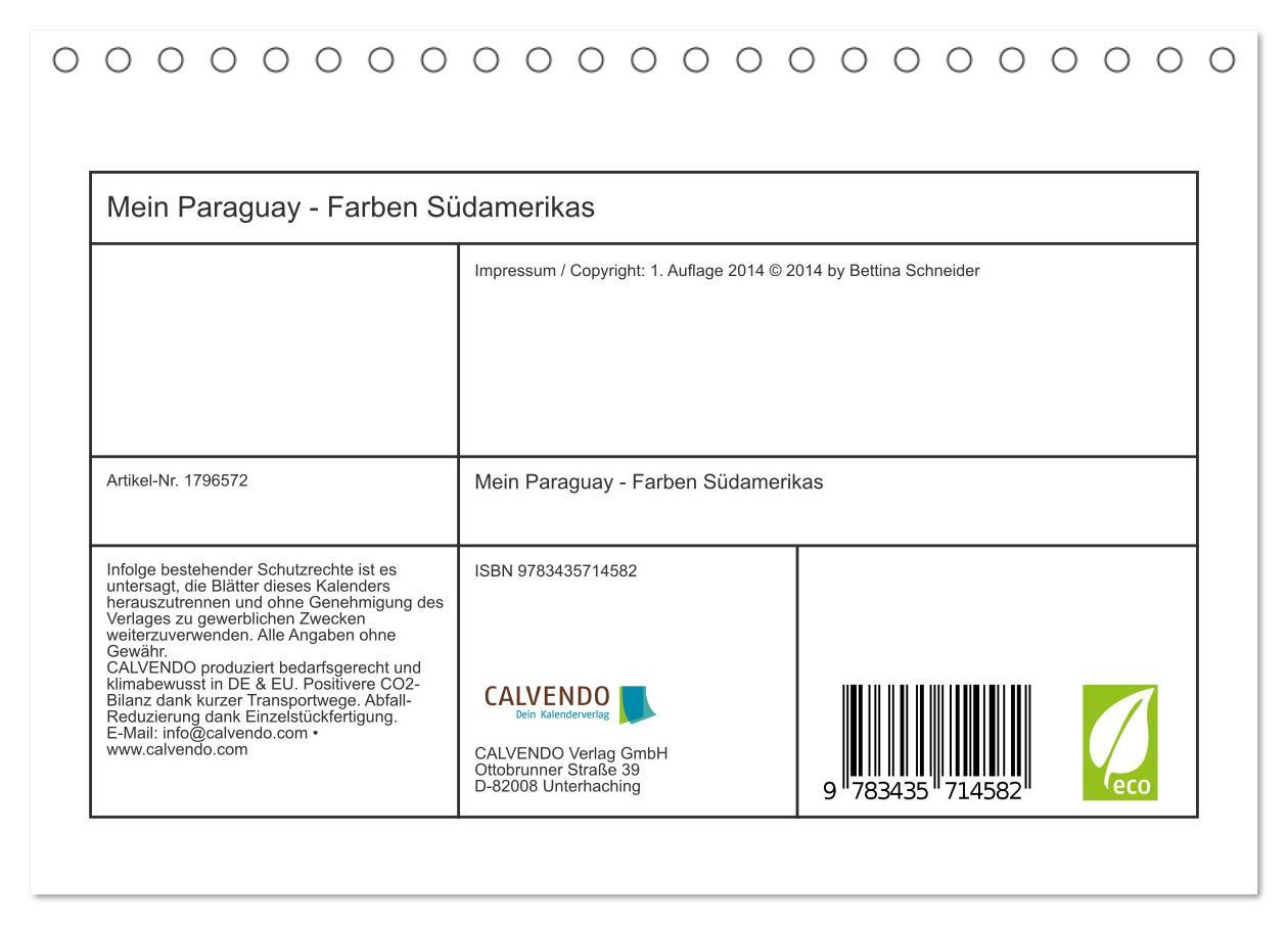 Bild: 9783435714582 | Mein Paraguay - Farben Südamerikas (Tischkalender 2025 DIN A5...