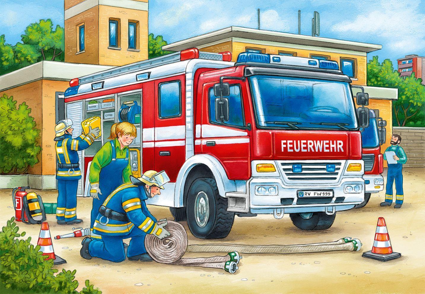 Bild: 4005556075744 | Polizei und Feuerwehr. Puzzle 2 X 12 Teile | Spiel | Deutsch | 2014