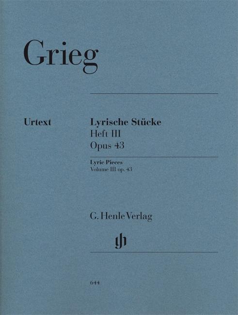 Cover: 9790201806440 | Lyric Pieces Book III Op.43 | Besetzung: Klavier zu zwei Händen | Buch