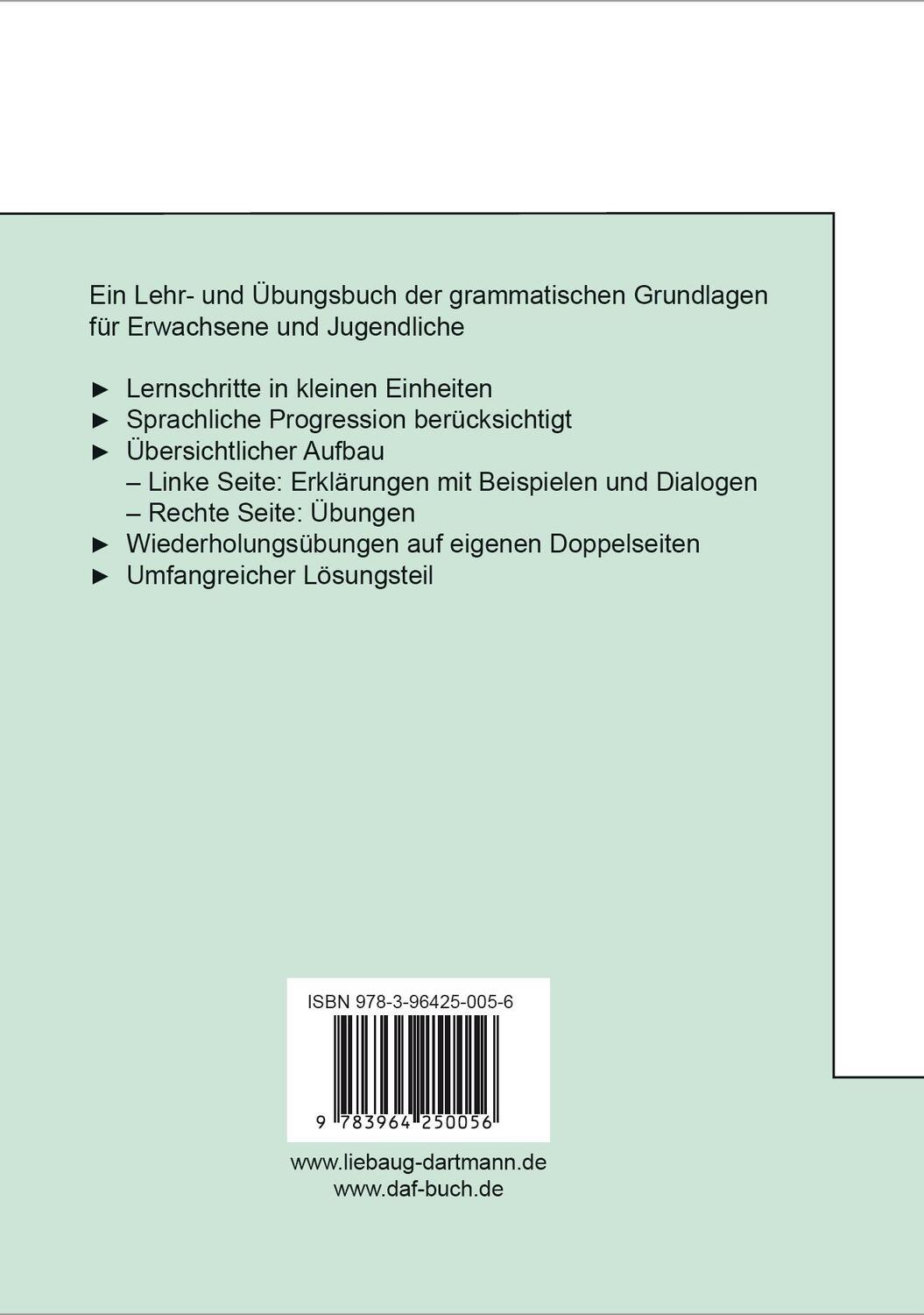 Rückseite: 9783964250056 | Deutsche Grammatik in kleinen Schritten 2 | Stephan Lübke | Buch