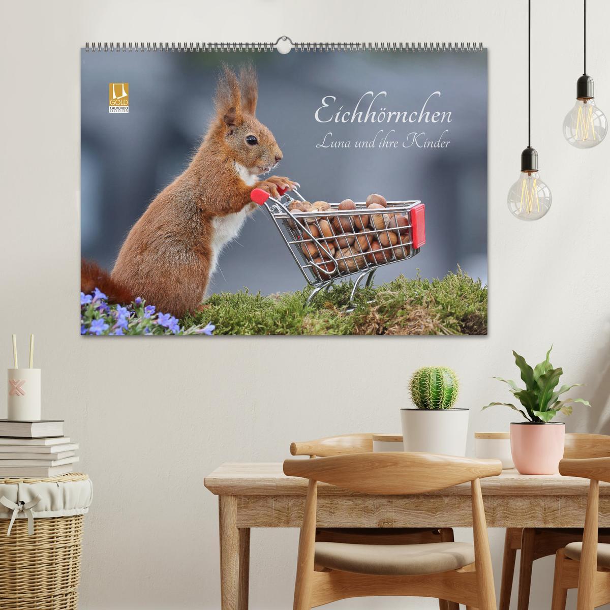 Bild: 9783435344963 | Eichhörnchen Luna und ihre Kinder (Wandkalender 2025 DIN A2 quer),...