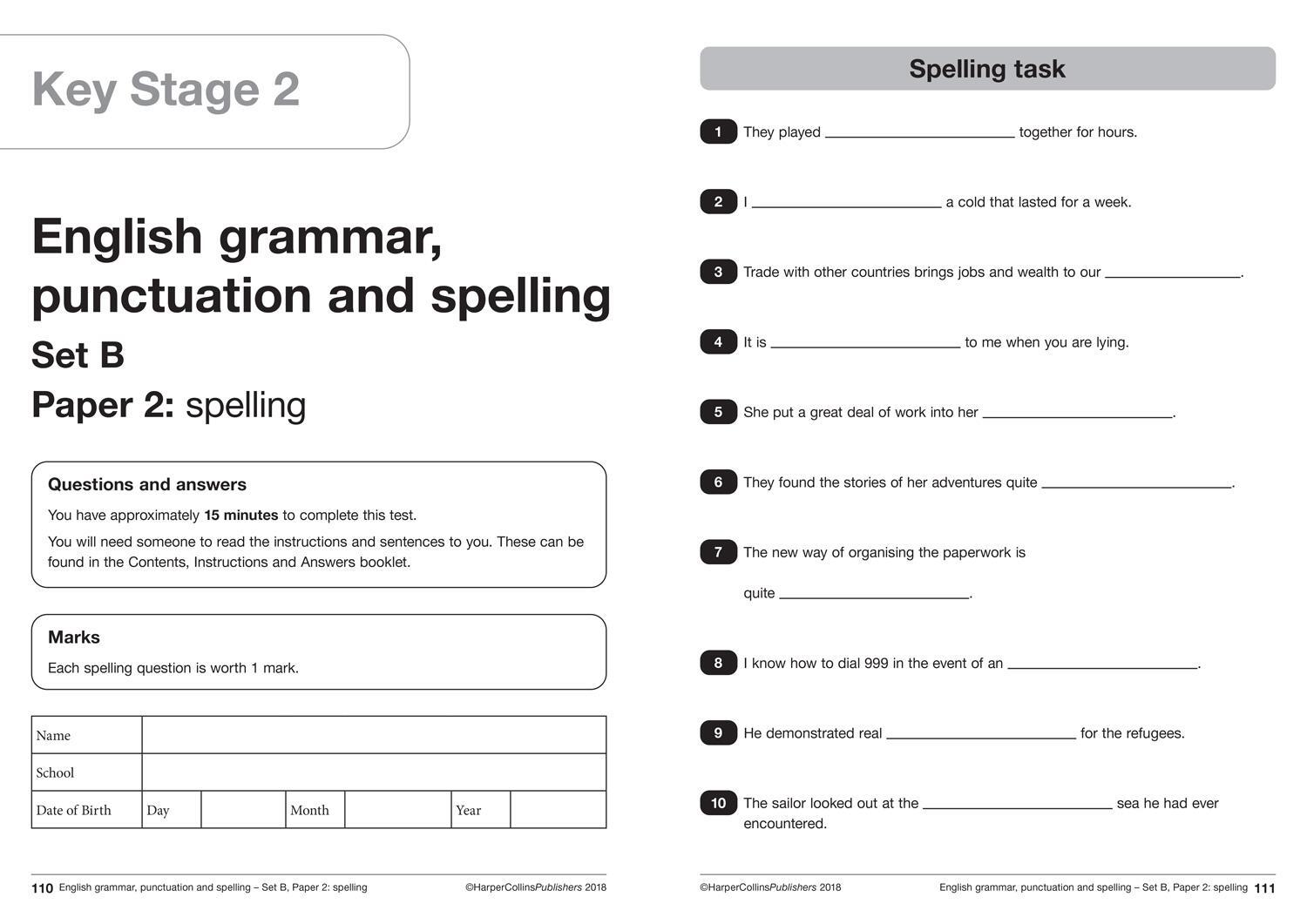 Bild: 9780008384500 | KS2 English Reading, Grammar, Punctuation and Spelling SATs...