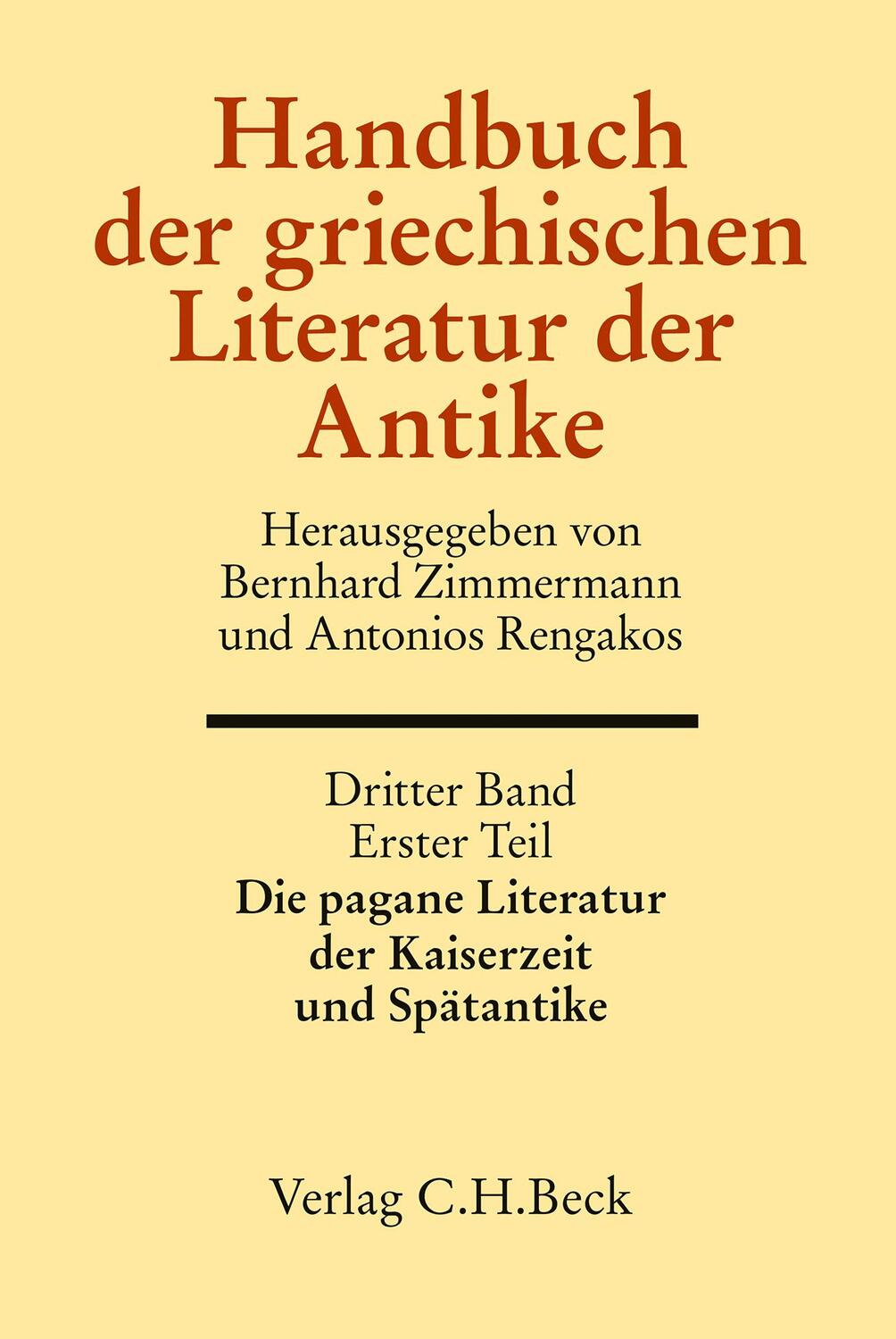 Cover: 9783406618192 | Handbuch der griechischen Literatur der Antike Bd. 3: Die...