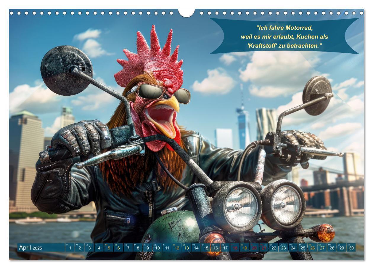 Bild: 9783457166055 | Tierisch lustige Motorradfahrer (Wandkalender 2025 DIN A3 quer),...