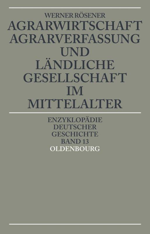 Cover: 9783486550245 | Agrarwirtschaft, Agrarverfassung und ländliche Gesellschaft im...