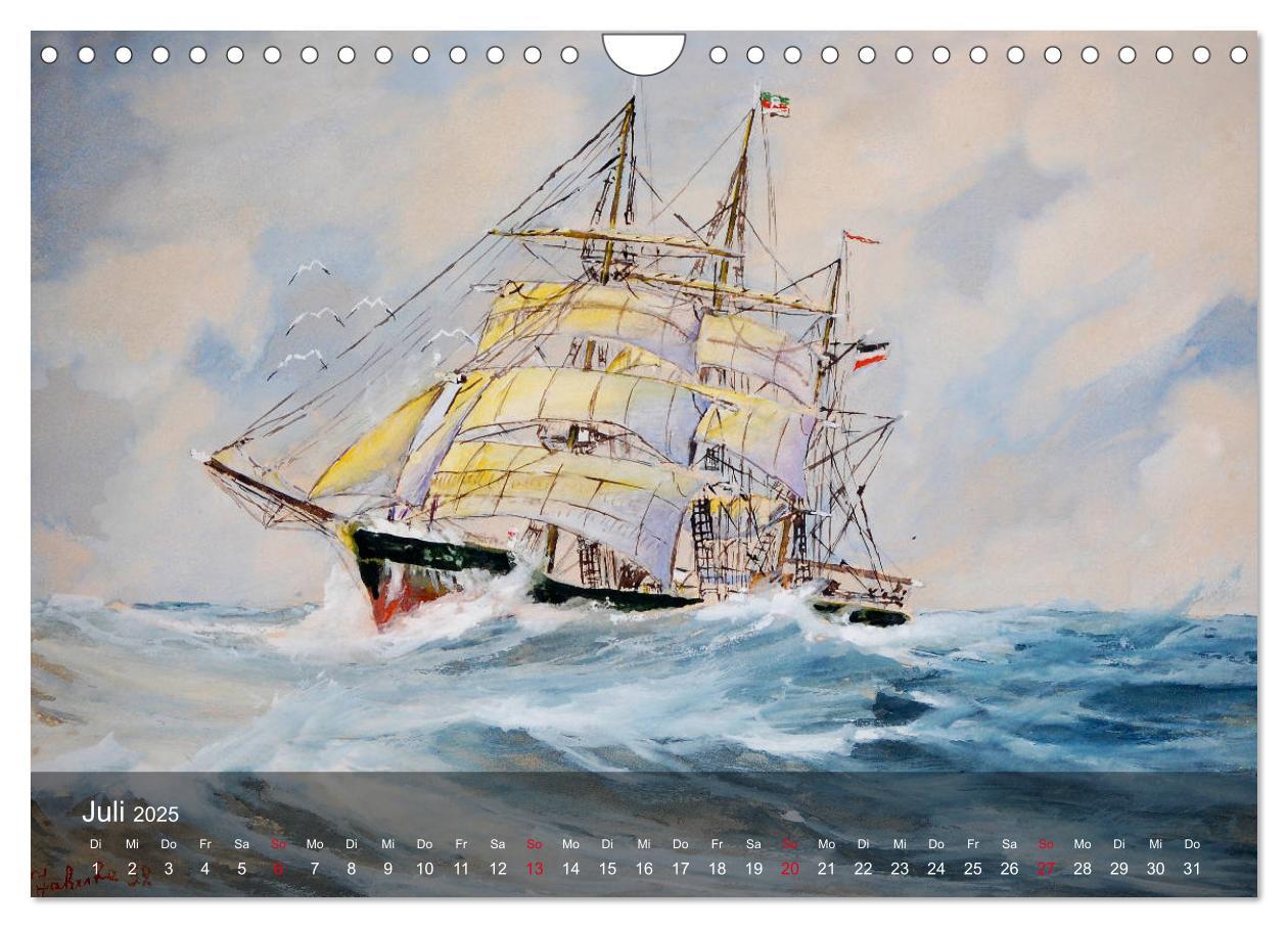 Bild: 9783435405299 | Segel am Horizont - Marinemaler Alfred Jahnke (Wandkalender 2025...