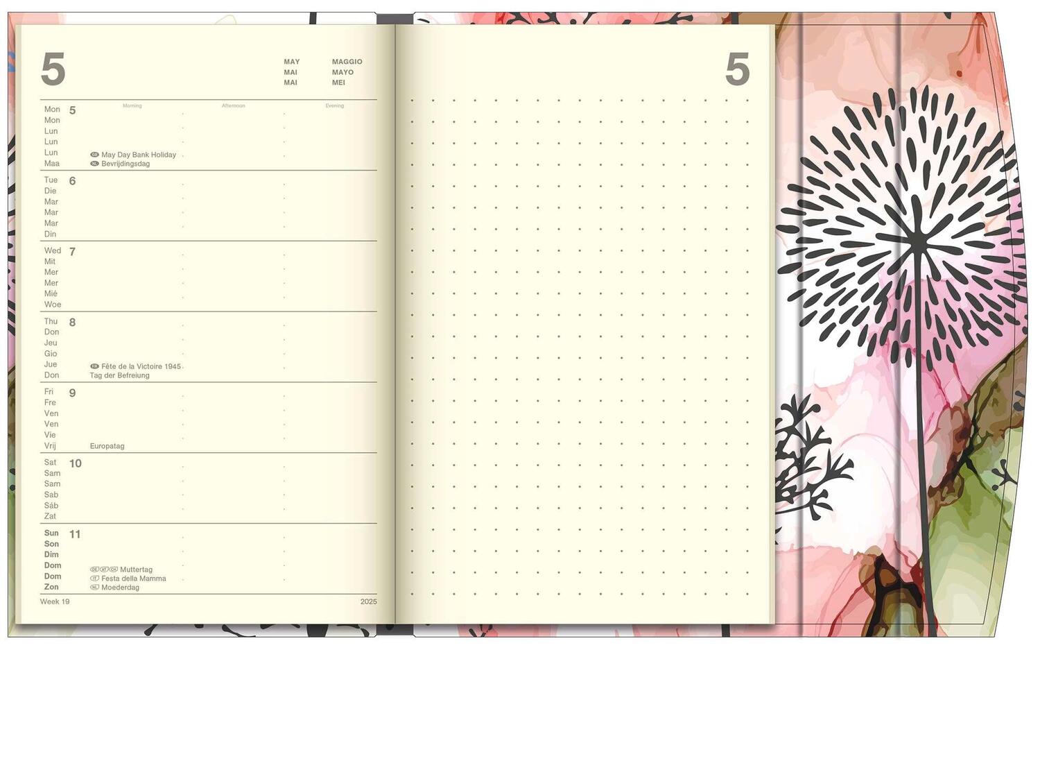 Bild: 4002725994578 | Flower Fantasy 2025 - Diary - Buchkalender - Taschenkalender - 10x15