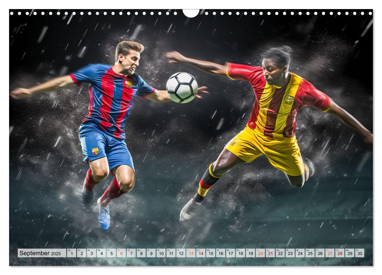 Bild: 9783383780417 | Fussball - Zweikampf (Wandkalender 2025 DIN A3 quer), CALVENDO...