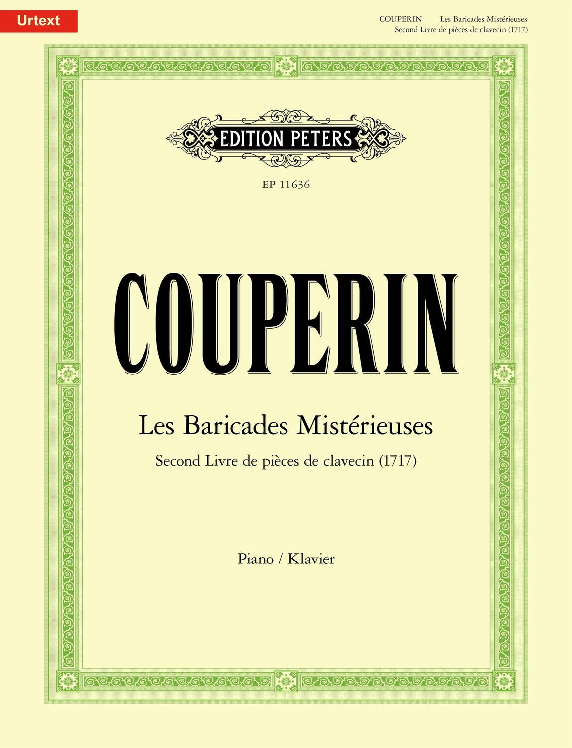 Cover: 9790014136833 | Les Baricades Mistérieuses -Second Livre de pièces de clavecin (1717)-