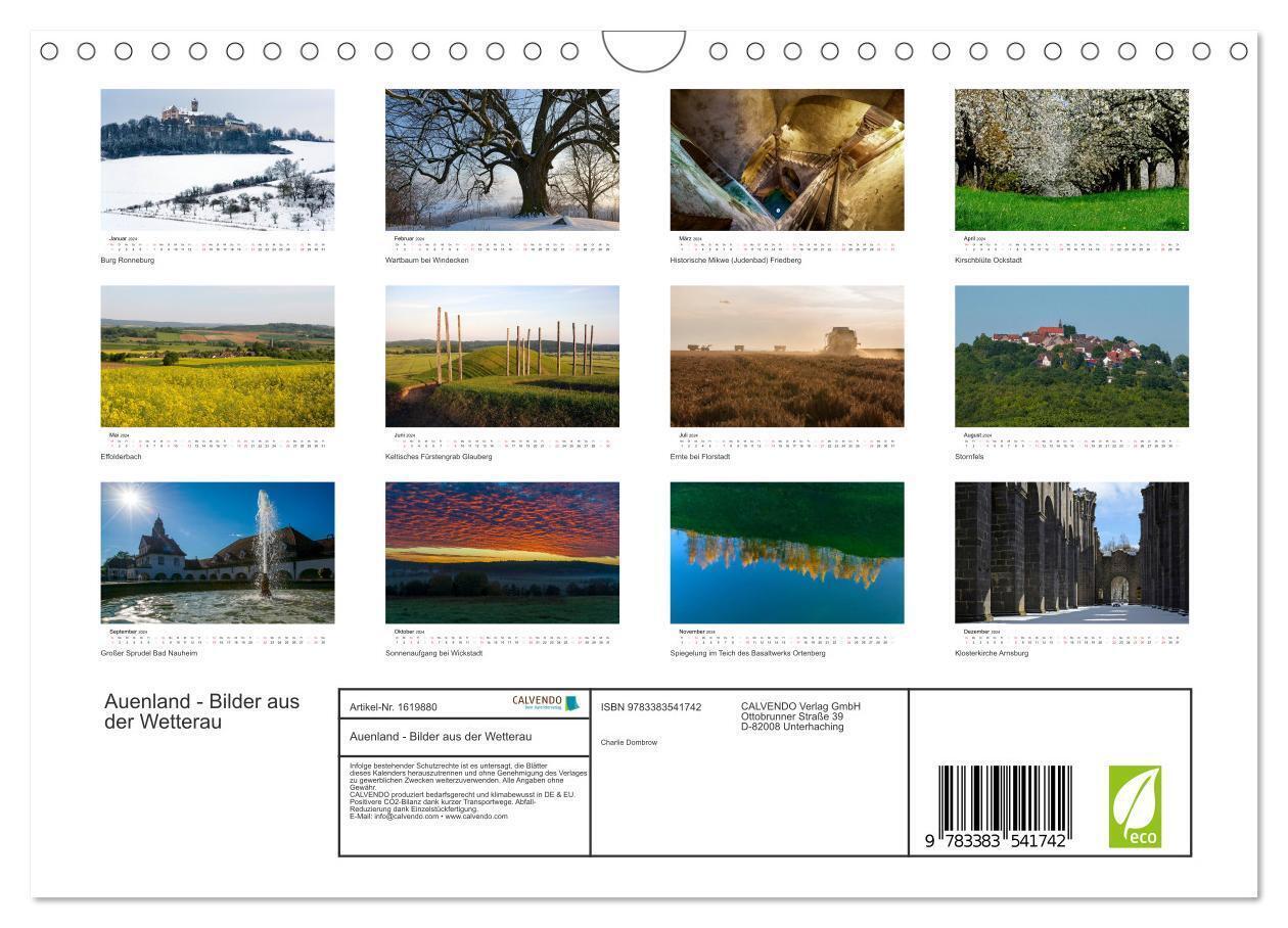 Bild: 9783383541742 | Auenland - Bilder aus der Wetterau (Wandkalender 2024 DIN A4 quer),...