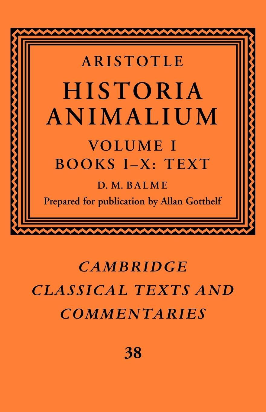 Cover: 9781107403413 | Aristotle | 'Historia Animalium': Volume 1, Books I-X: Text | Buch