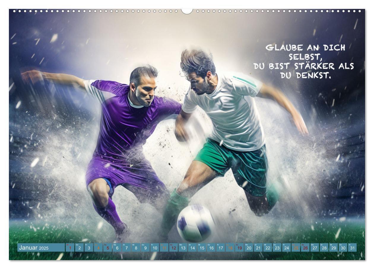 Bild: 9783457160824 | Fußball und tolle Sprüche (hochwertiger Premium Wandkalender 2025...