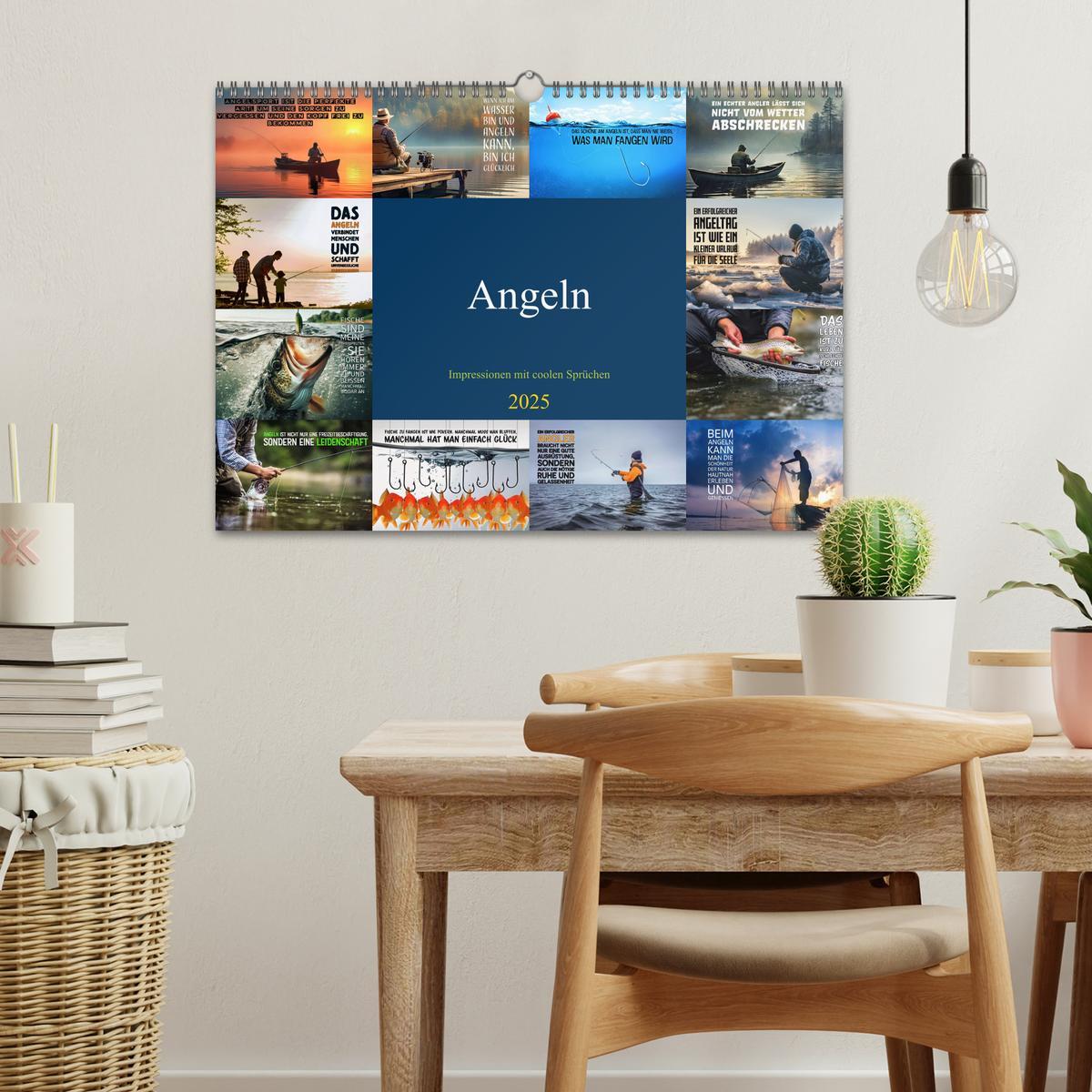 Bild: 9783383787966 | Angeln - Impressionen mit coolen Sprüchen (Wandkalender 2025 DIN A3...