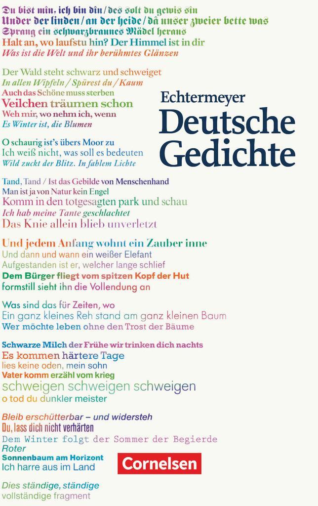 Cover: 9783060619320 | Deutsche Gedichte | Elisabeth K. Paefgen | Buch | Lesebändchen | 2010
