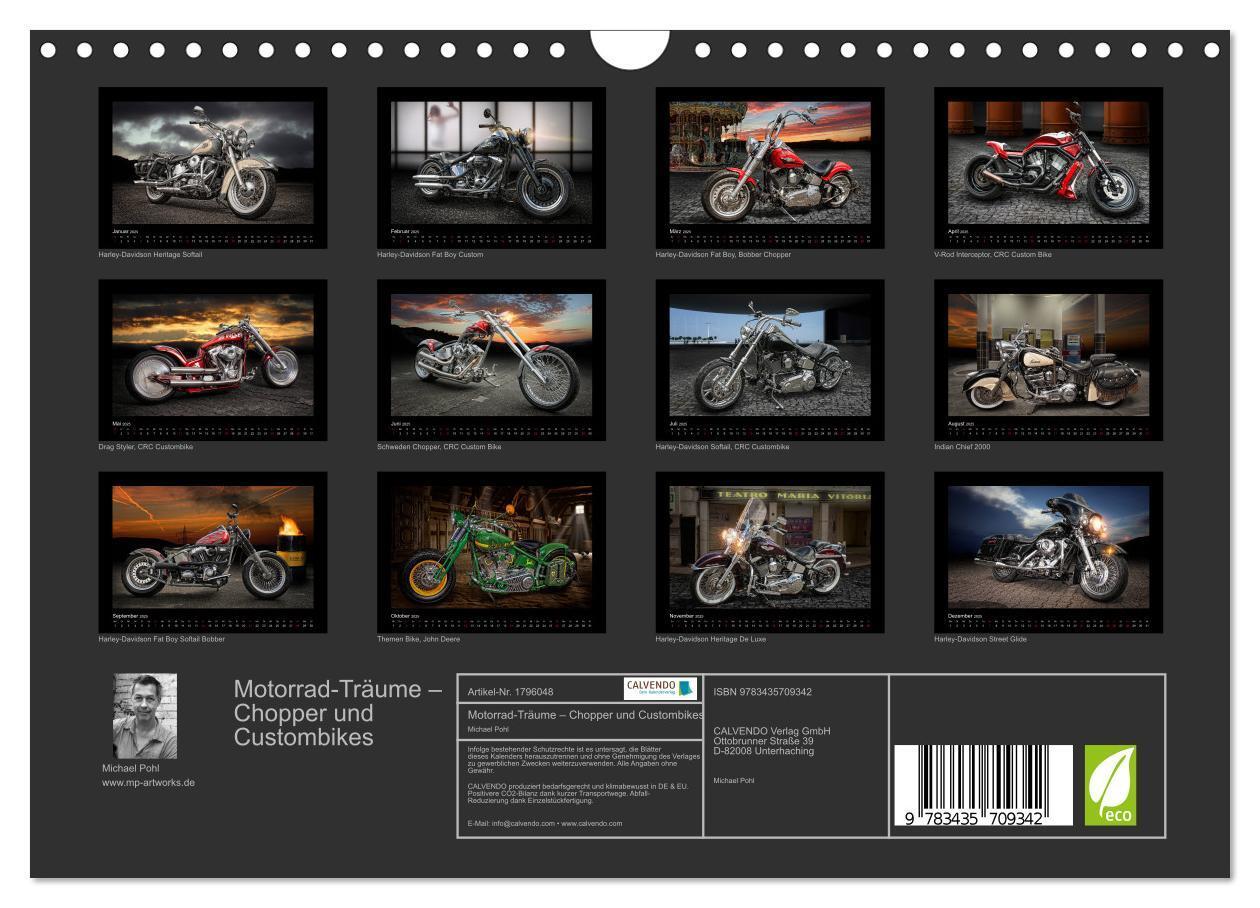 Bild: 9783435709342 | Motorrad-Träume ¿ Chopper und Custombikes (Wandkalender 2025 DIN A4...