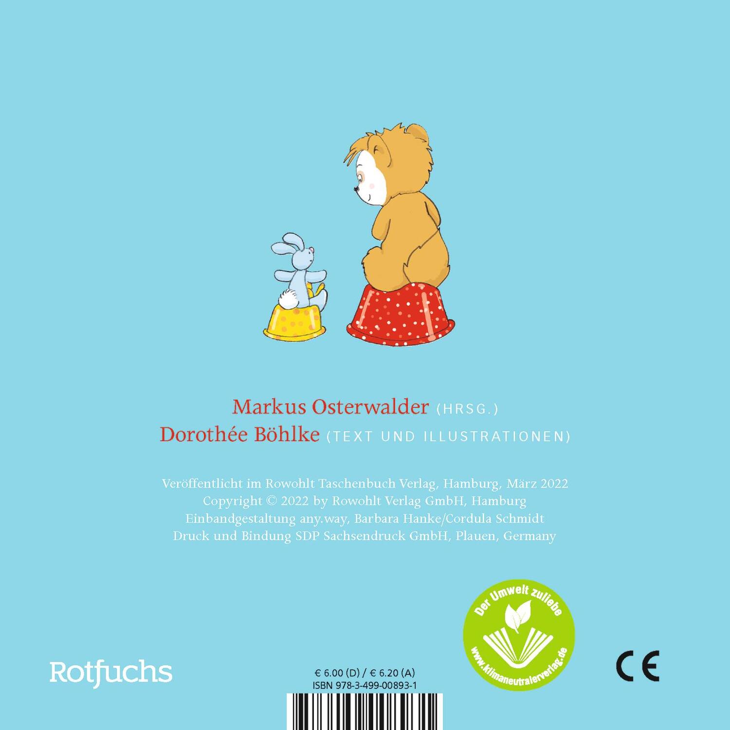 Rückseite: 9783499008931 | Bobo & Hasi auf dem Töpfchen | Dorothée Böhlke | Buch | Deutsch | 2022