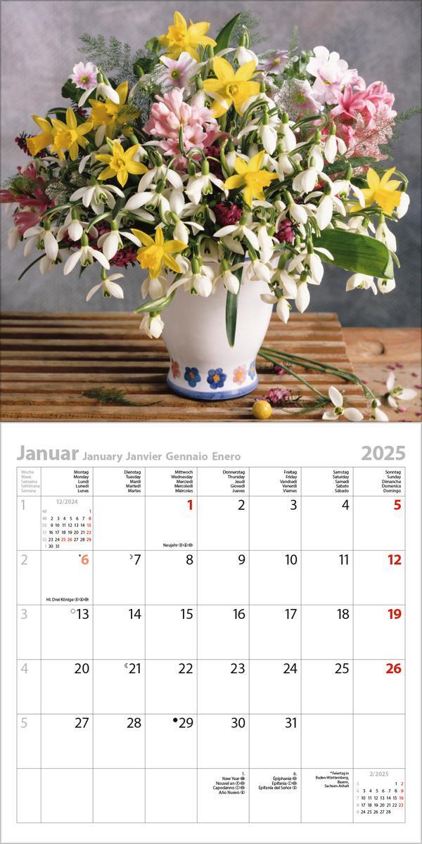 Bild: 9783731876397 | Flowers 2025 | Verlag Korsch | Kalender | 13 S. | Deutsch | 2025