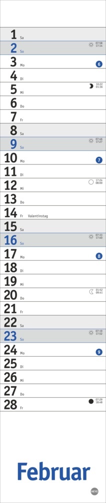 Bild: 9783756406357 | Langplaner mini, blau 2025 | Kalender | Spiralbindung | 13 S. | 2025