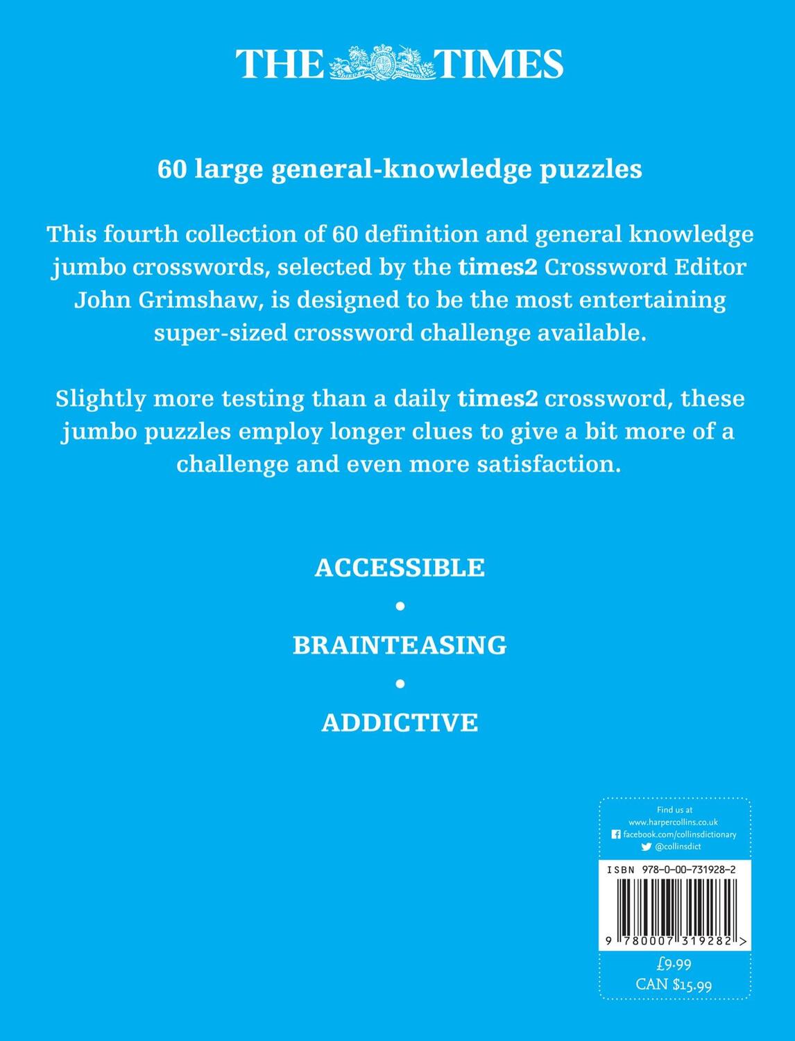 Rückseite: 9780007319282 | The Times 2 Jumbo Crossword Book 4 | The Times Mind Games | Buch