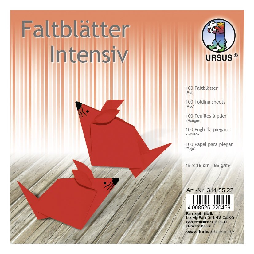 Cover: 4008525220459 | URSUS Falten Faltblätter Uni intensiv, Plakatkarton, 65 g/m², 15 x...