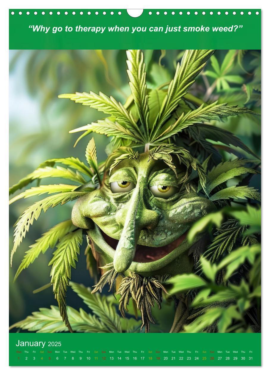 Bild: 9781325981236 | The funniest cannabis pictures and slogans (Wall Calendar 2025 DIN...