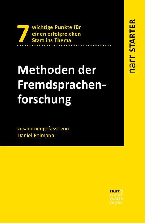 Cover: 9783823383901 | Methoden der Fremdsprachenforschung | Daniel Reimann | Taschenbuch