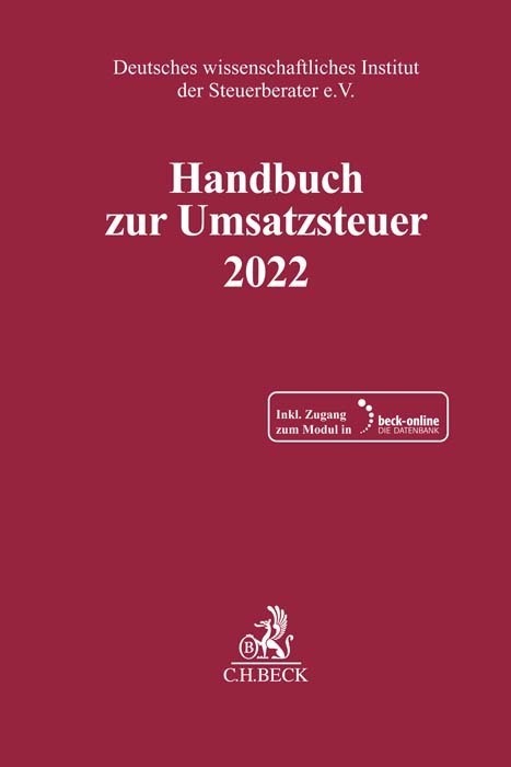 Cover: 9783406801037 | Handbuch zur Umsatzsteuer 2022, m. 1 Buch, m. 1 Online-Zugang | e.V.
