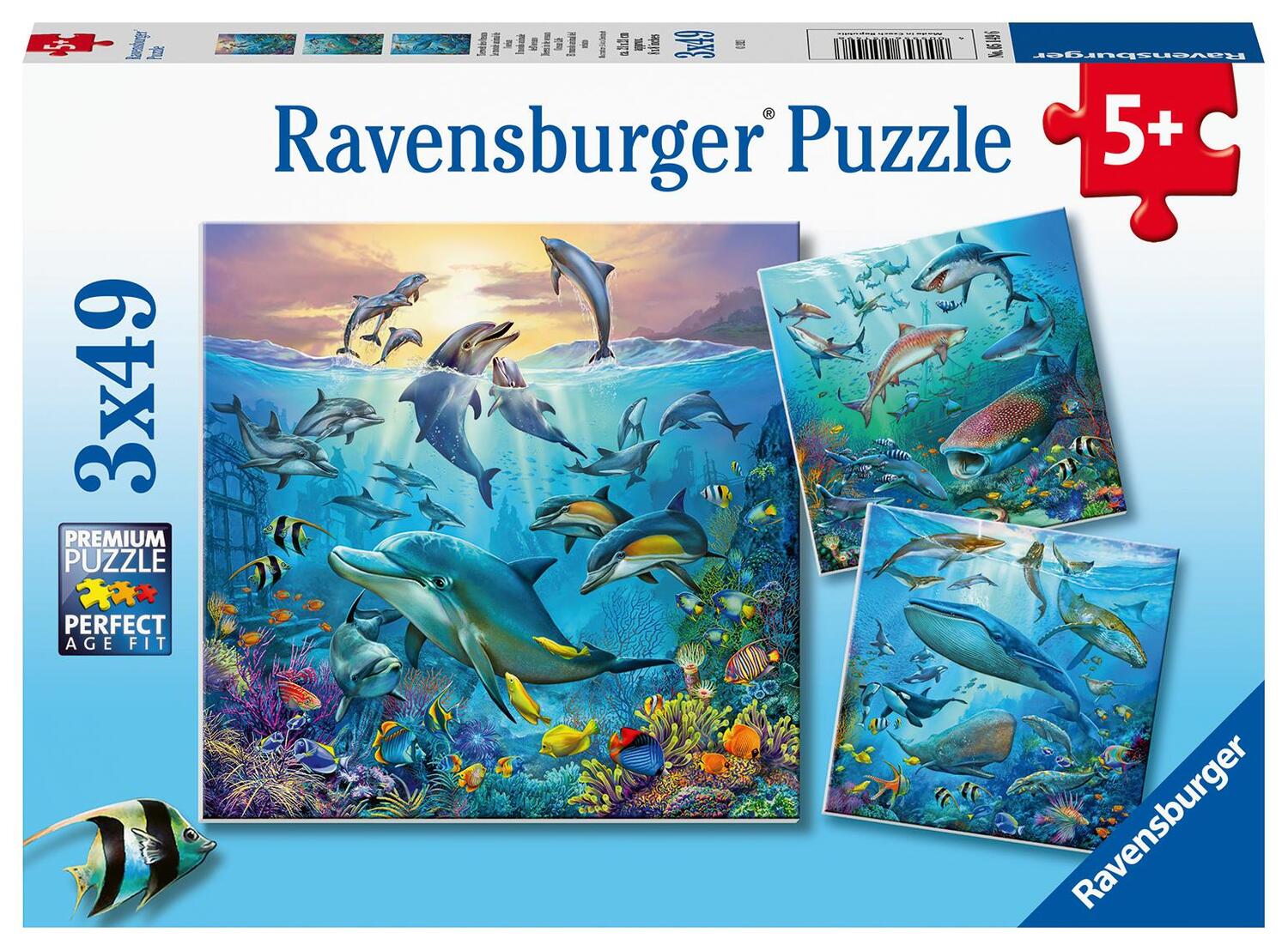 Cover: 4005556051496 | Ravensburger Kinderpuzzle - 05149 Tierwelt des Ozeans - Puzzle für...