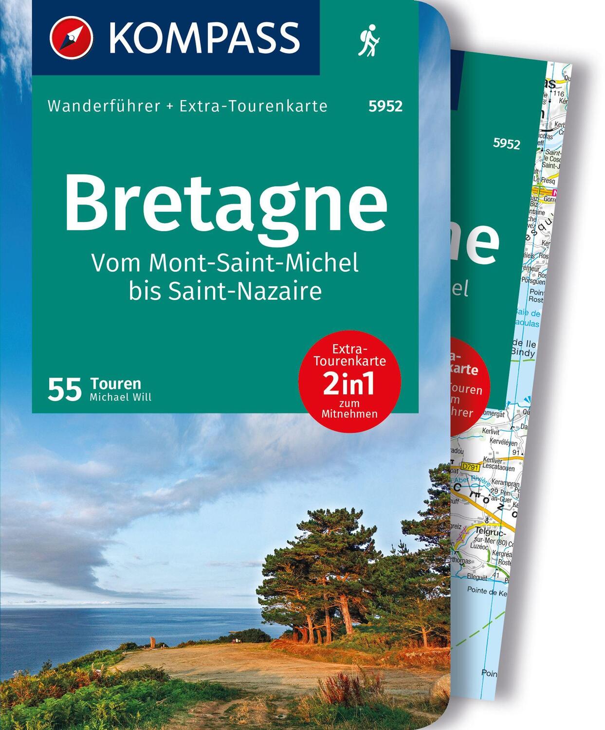 Cover: 9783991217251 | KOMPASS Wanderführer Bretagne, vom Mont-Saint-Michel bis...