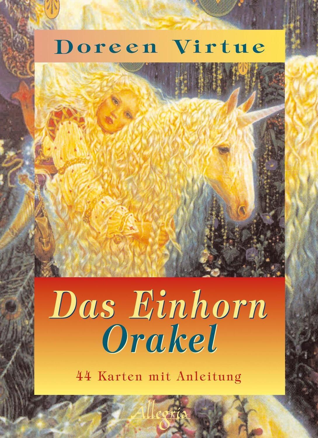 Cover: 9783793421085 | Das Einhorn-Orakel | 44 Karten mit Anleitung | Doreen Virtue | Box