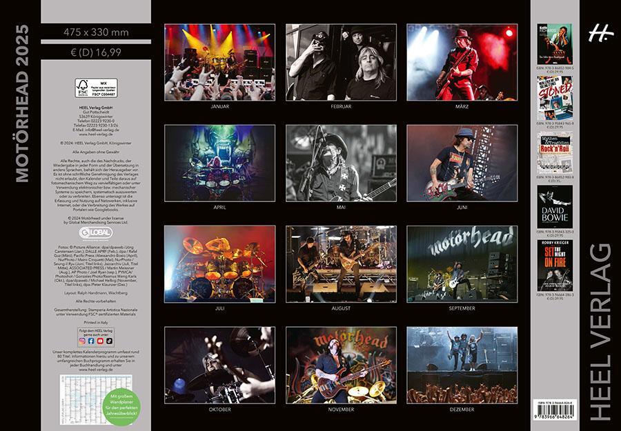 Bild: 9783966648264 | Motörhead Kalender 2025 | Pep Bonet | Kalender | 14 S. | Deutsch