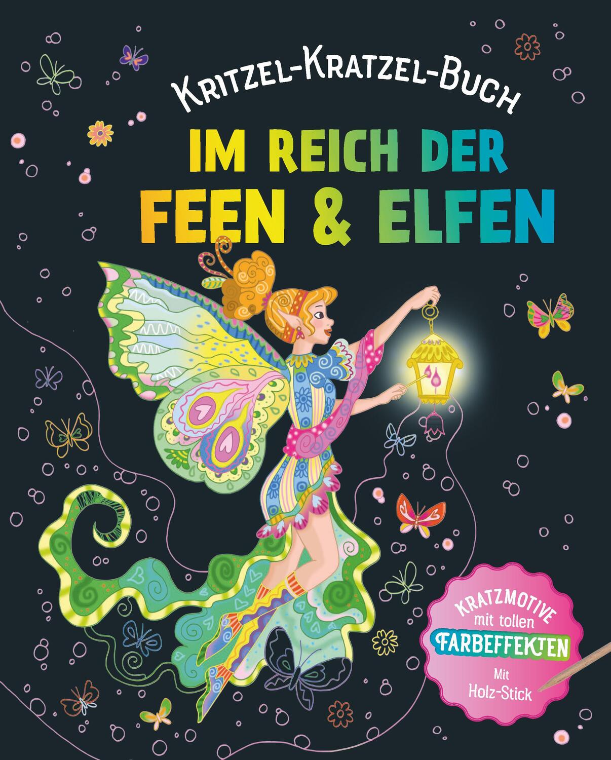 Cover: 9783625186458 | Im Reich der Feen und Elfen | Kratzbuch mit Bambus-Stick | Taschenbuch