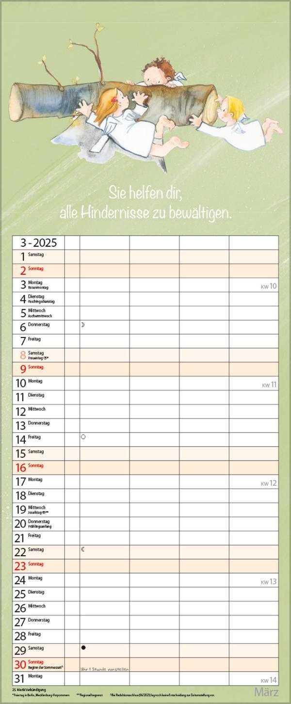 Bild: 9783731876847 | Familientimer Schutzengel 2025 | Verlag Korsch | Kalender | 14 S.