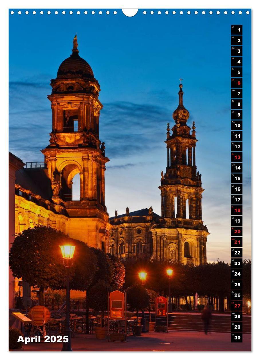 Bild: 9783457087671 | Dresden bei Nacht (Wandkalender 2025 DIN A3 hoch), CALVENDO...