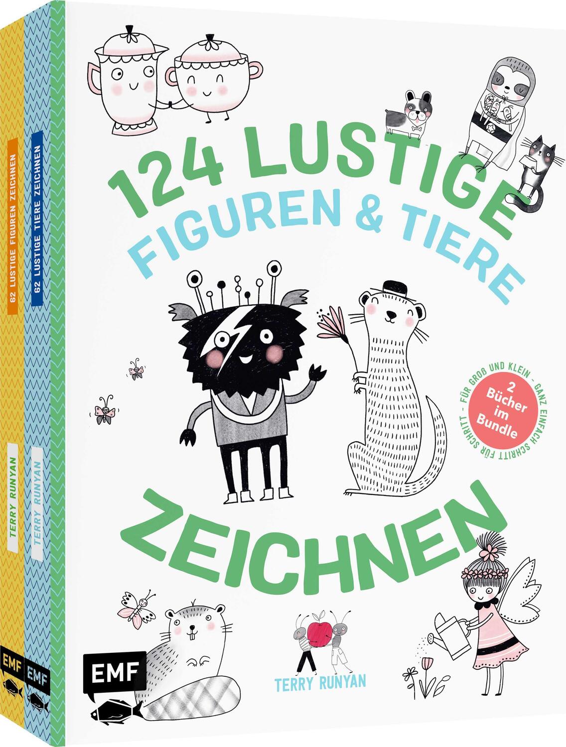 Cover: 9783745919578 | 124 lustige Figuren und Tiere zeichnen | Terry Runyan | Taschenbuch