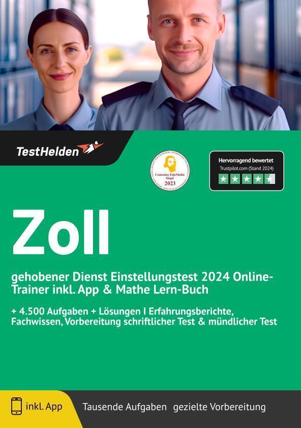 Cover: 9783988174390 | Zoll gehobener Dienst Einstellungstest 2024 Online-Trainer inkl....