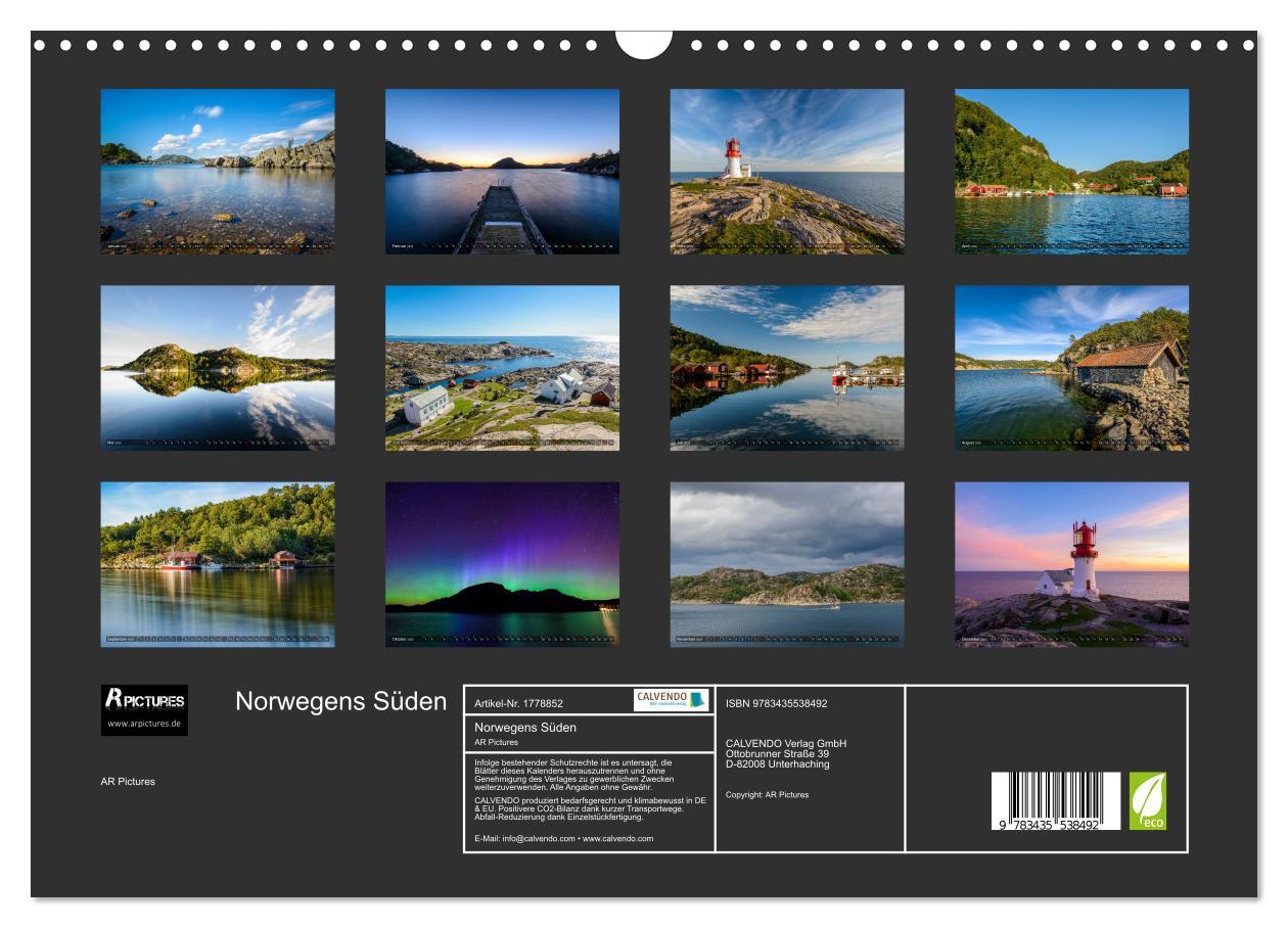 Bild: 9783435538492 | Norwegens Süden (Wandkalender 2025 DIN A3 quer), CALVENDO...