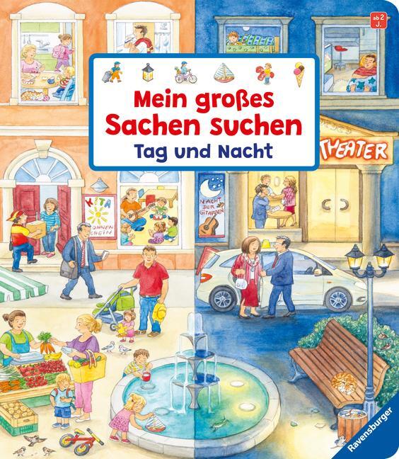 Cover: 9783473437702 | Mein großes Sachen suchen: Tag und Nacht | Susanne Gernhäuser | Buch