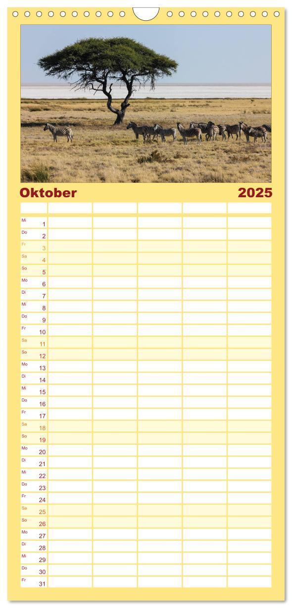 Bild: 9783457114551 | Familienplaner 2025 - Wildes Namibia mit 5 Spalten (Wandkalender,...