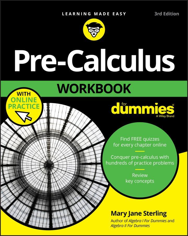 Cover: 9781119508809 | Pre-Calculus Workbook for Dummies | Mary Jane Sterling | Taschenbuch