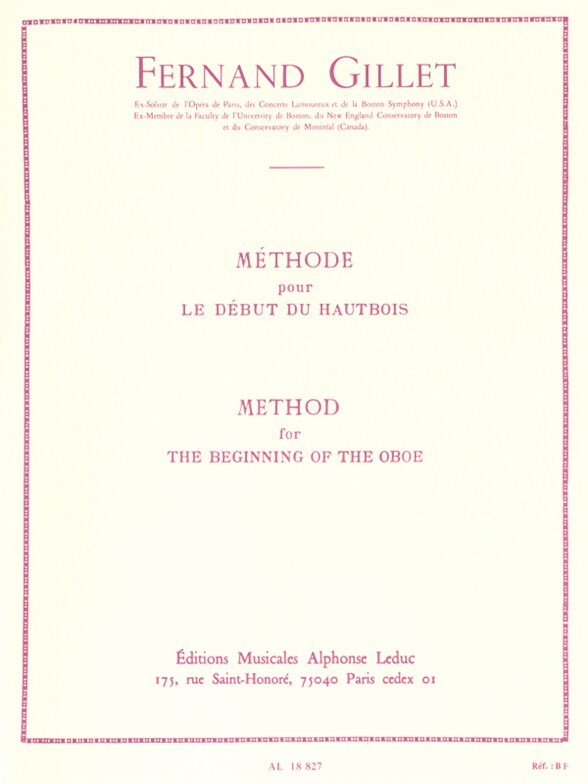 Cover: 9790046188275 | Méthode pour le debut du hautbois (fr/en) | Ferdinand Gillet