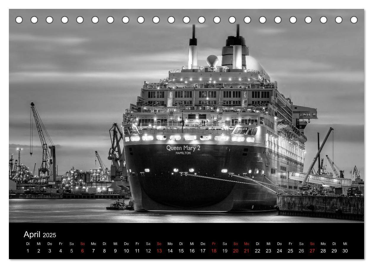 Bild: 9783435718207 | Hamburg monochrome Impressionen (Tischkalender 2025 DIN A5 quer),...