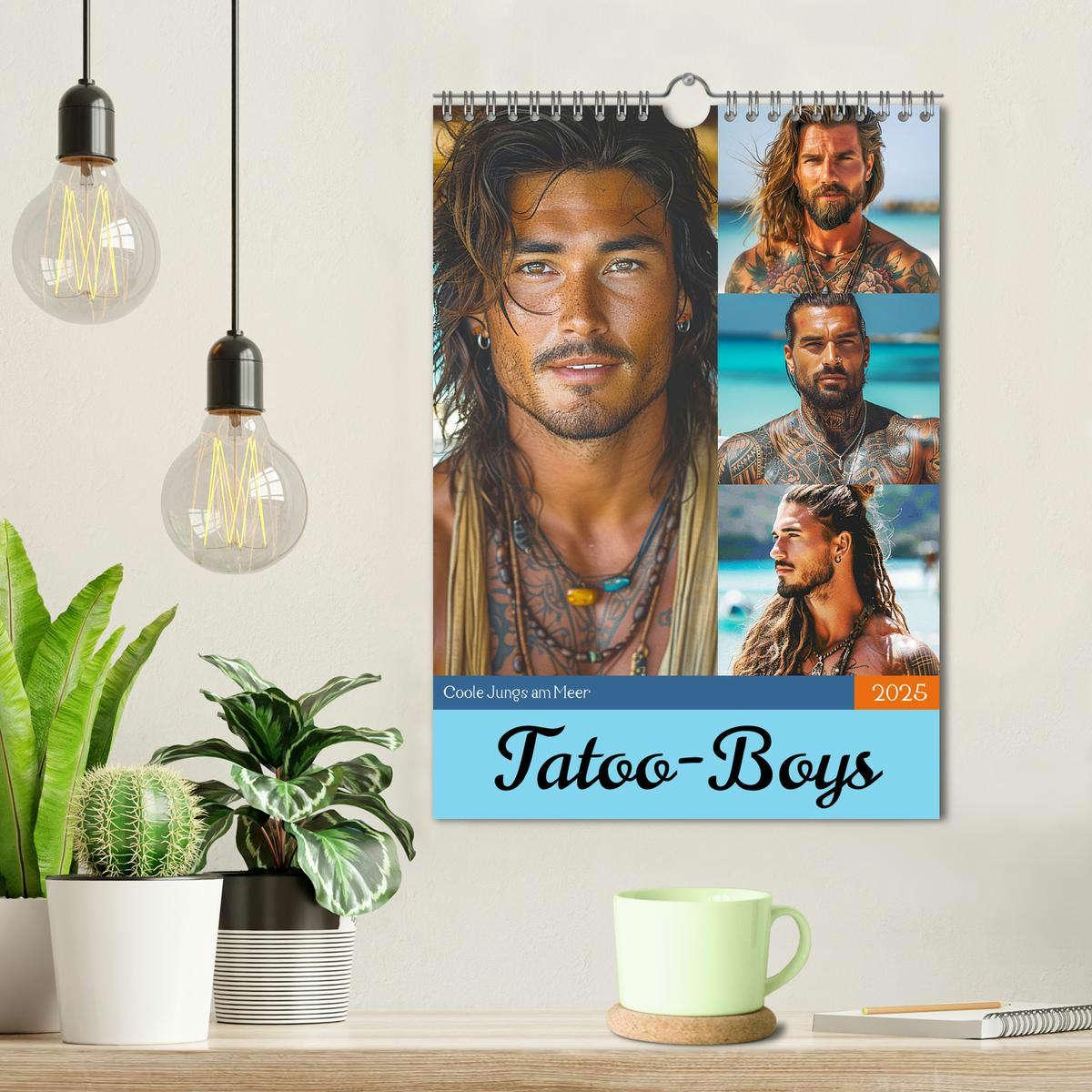 Bild: 9783457129623 | Tatoo-Boys. Coole Jungs am Meer (Wandkalender 2025 DIN A4 hoch),...