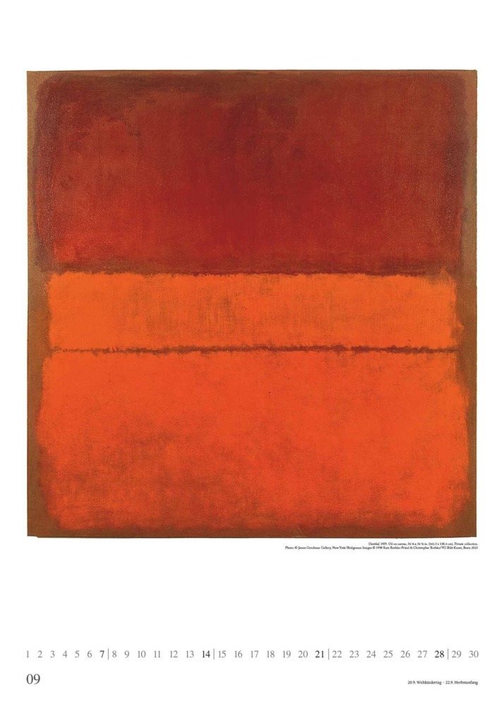 Bild: 4250809653273 | DUMONT - Mark Rothko 2025 Wandkalender, 50x70cm, Posterkalender mit...