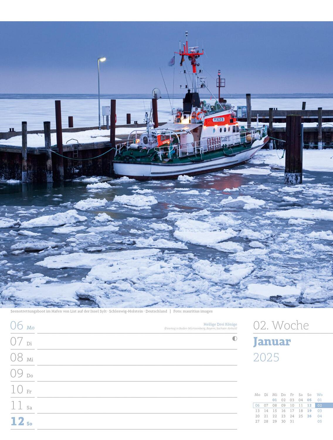 Bild: 9783838435039 | Am Meer - Wochenplaner Kalender 2025 | Ackermann Kunstverlag | 56 S.