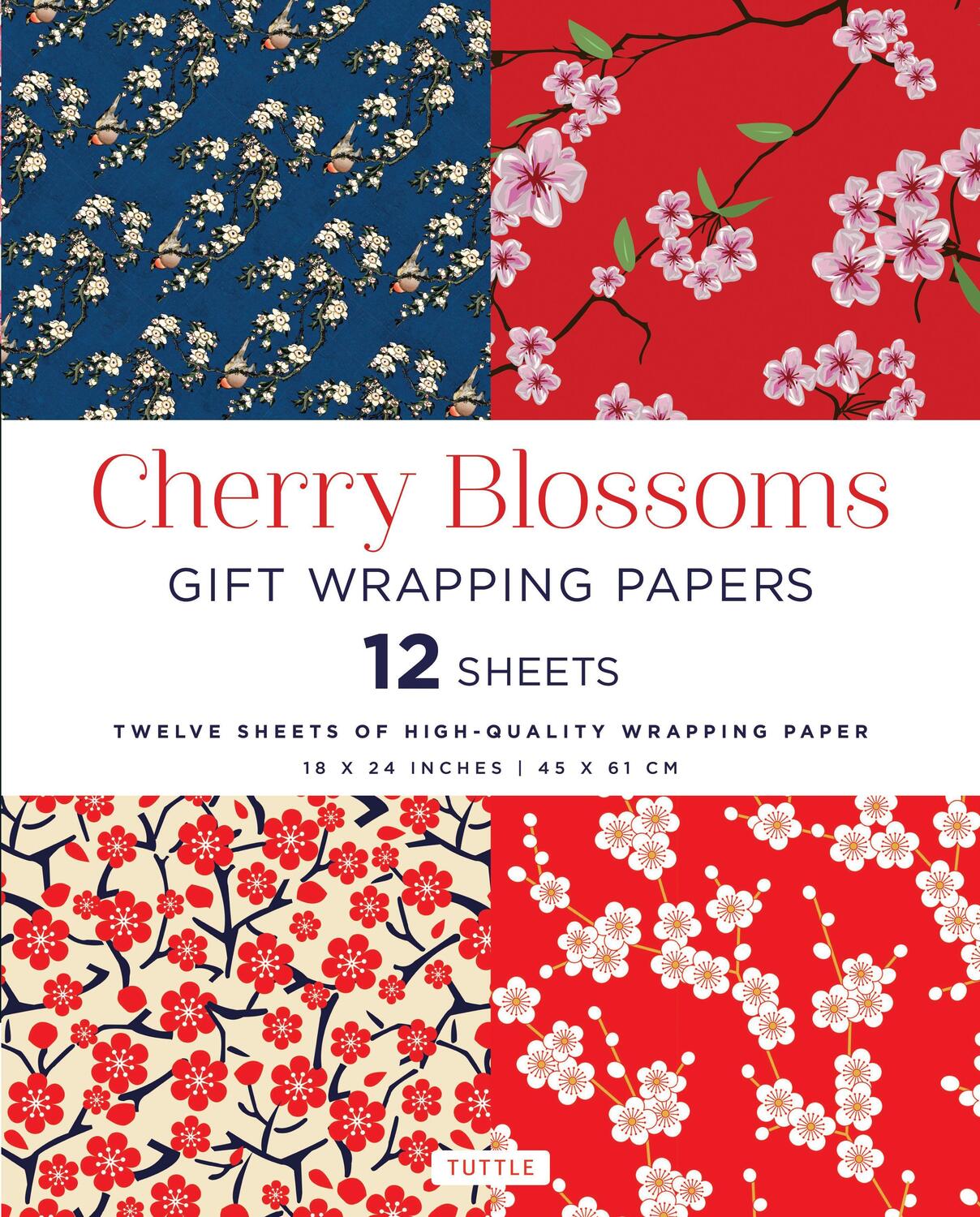 Cover: 9780804849579 | Cherry Blossoms Gift Wrapping Papers - 12 Sheets: 18 X 24 Inch (45...