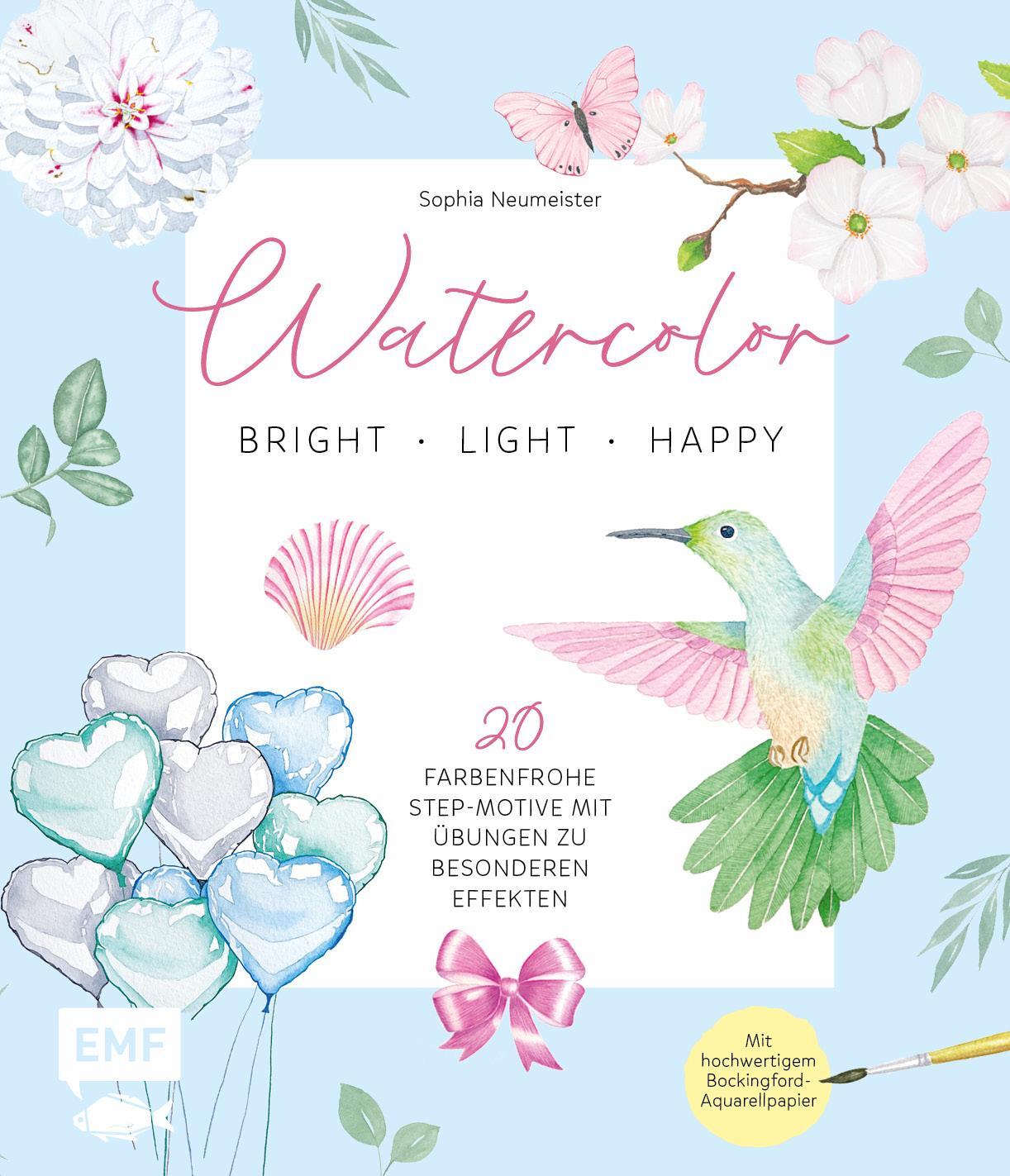 Cover: 9783745916072 | Watercolor - bright, light & happy! | Sophia Neumeister | Buch | 2023